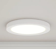 6" and 7" Dimmable LED Flush Mount Light Fixture - Nickel White