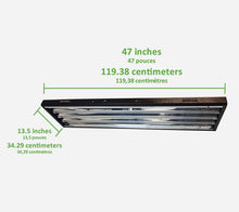 4 ft. 4-Bulb T5 High Output Copper Fluorescent Grow Light Fixture